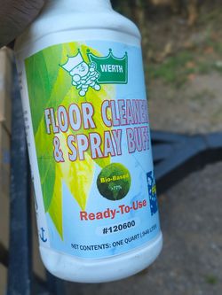 Werth floor cleaner and spray buff