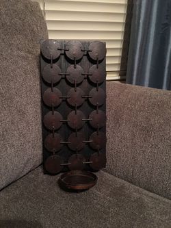 Wood and Metal Candle Holder