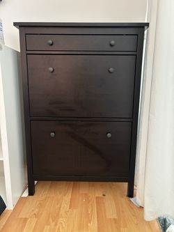 IKEA HEMNES Shoe Cabinet Black-Brown