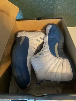 Air Jordan 12 White French Blue Sneakers 9.5