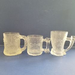 MCDONALD'S FLINTSTONES EMBOSSED GLASS MU