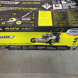 Ryobi 40V HP Brushless Cordless Wheel lawm mower