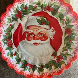 Vintage Santa Platters