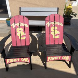 Wooden USC Adirondack Chairs