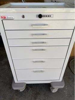 Metro Basix steel metal cabinet storage crash cart