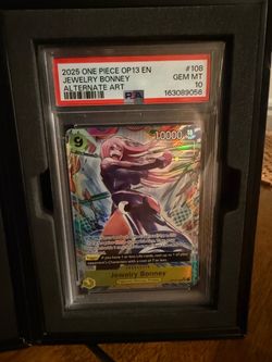 One Piece OP13 Jewelry Bonney Alternate Art PSA 10