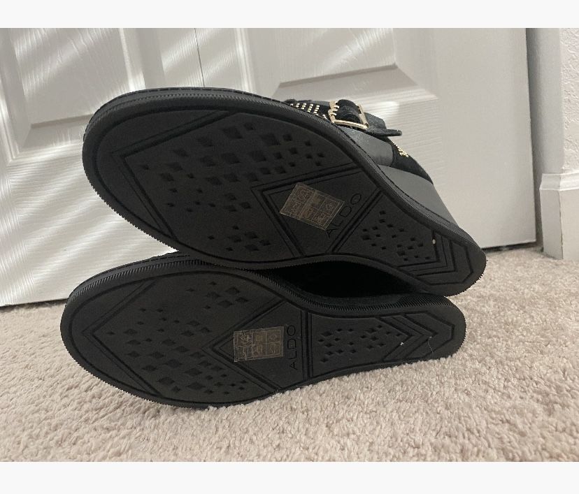 Aldo. Black Sneaker Boot.  Shoes