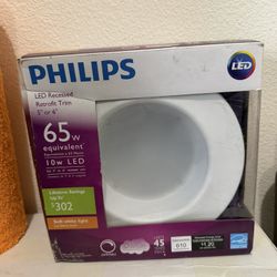 Philips 65 Watt Equivalent 5-6 in. 5000K LED Dimmable Downlight, Daylight PHILIPS