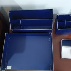 4 PC Blue Party Organizer for Paper, Pens, Sticky Notes, and More!