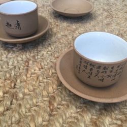 Sake set in high quality with saucers