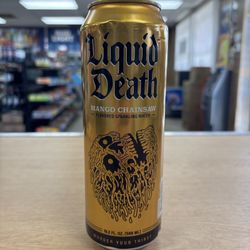 Liquid Death Mango Chainsaw Sparkling Water 16.9 oz (568 Ml) Can