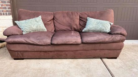 Beautiful Brown Microfiber Brown Couch