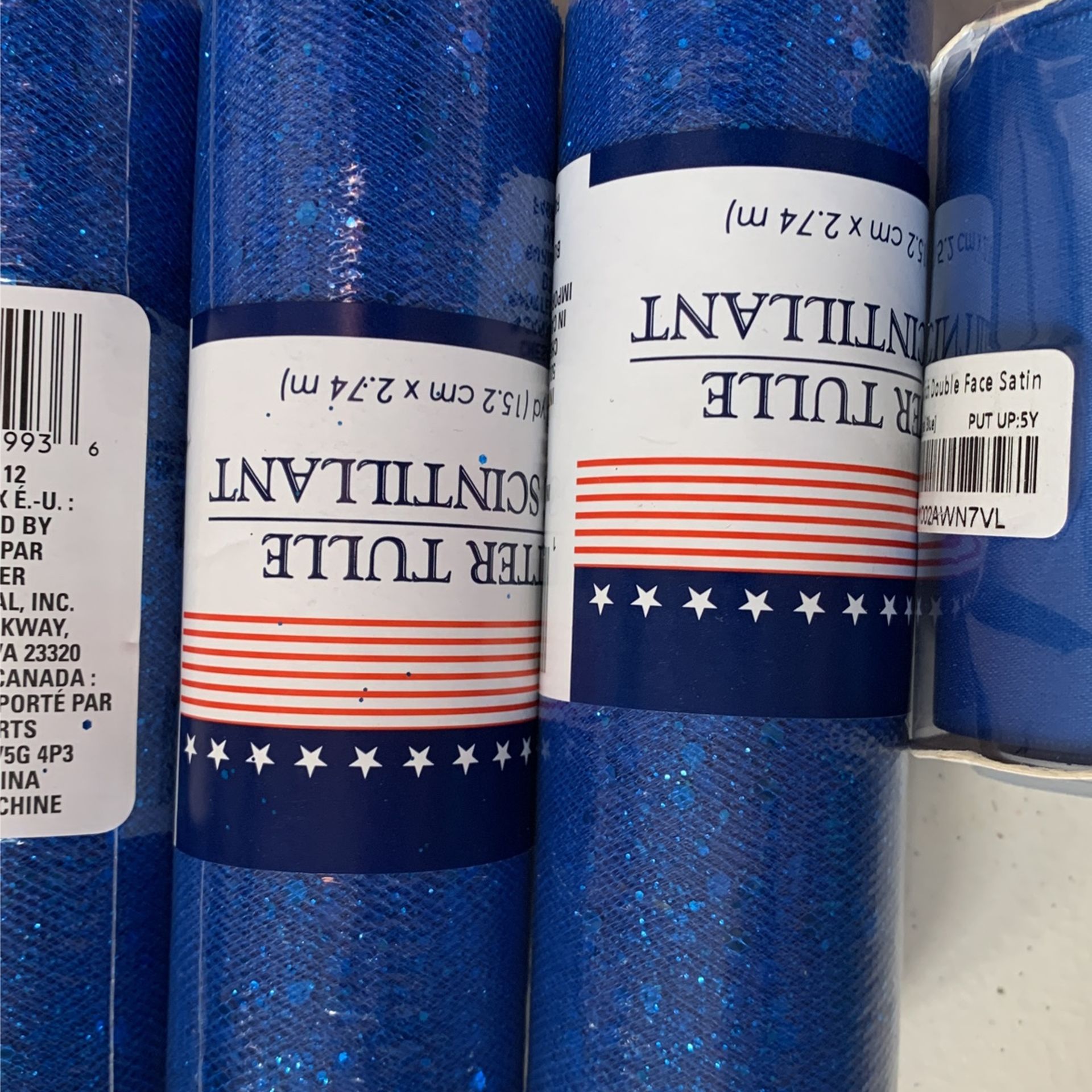 Royal Blue Ribbon And Tulle