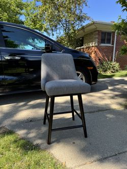 Gray Swivel Bar Stool