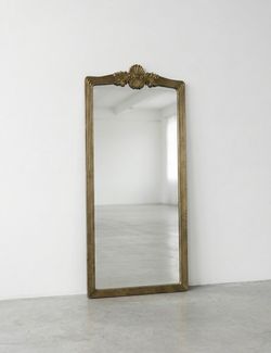 56” H × 24” W  Beautiful Solid Metal Subtle Gold Frame Long Floor Mirror