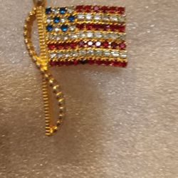 United States American Flag Brooch/ Pin 