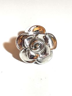 Sterling Floral Ring Size 9
