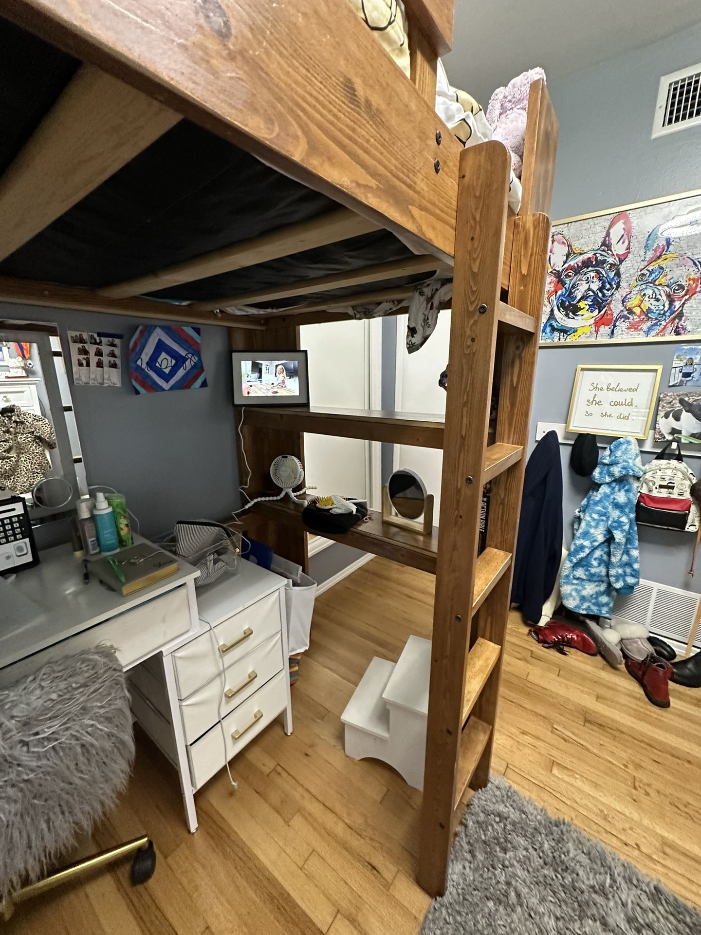Kids Wood Bunk Bed