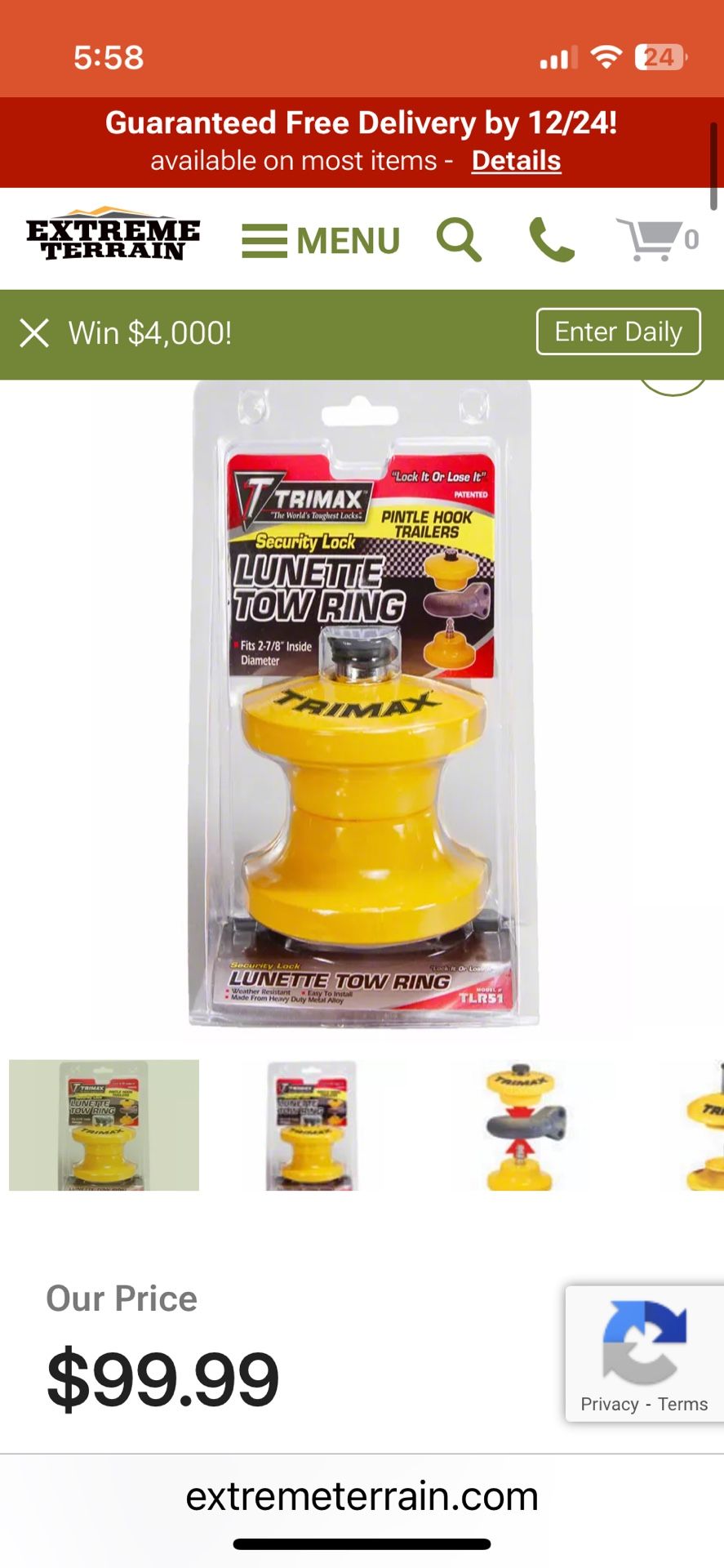 Lunette Tow Ring Security Lock