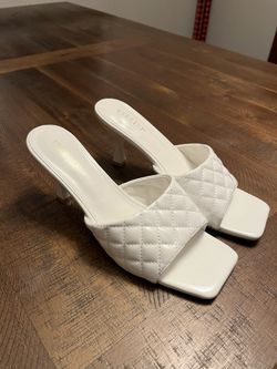 White Kitten Heels