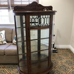 Antique Collectibles Display Cabinet