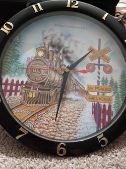 Vintage train clock