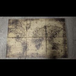Six piece Wall Canvas Map