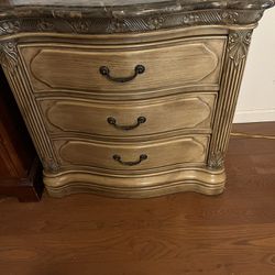 High Value Antique Furniture, Matching Armoire And Nightstand