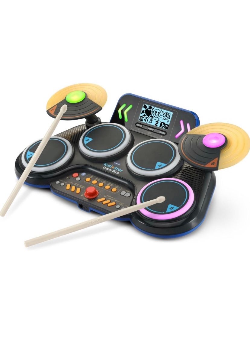 VTech Kidi Star Drum Pad, Black