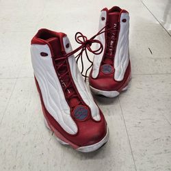 Men's Team Jordan Jumpman Red and White basketball shoes - size 14