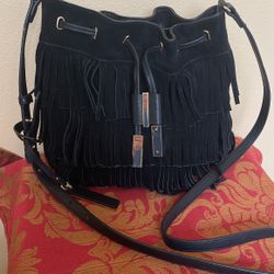 Vince Camuto leather fringe bag