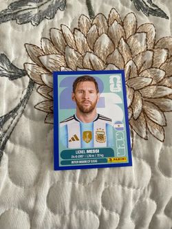 Blue Messi world cup Panini Sticker