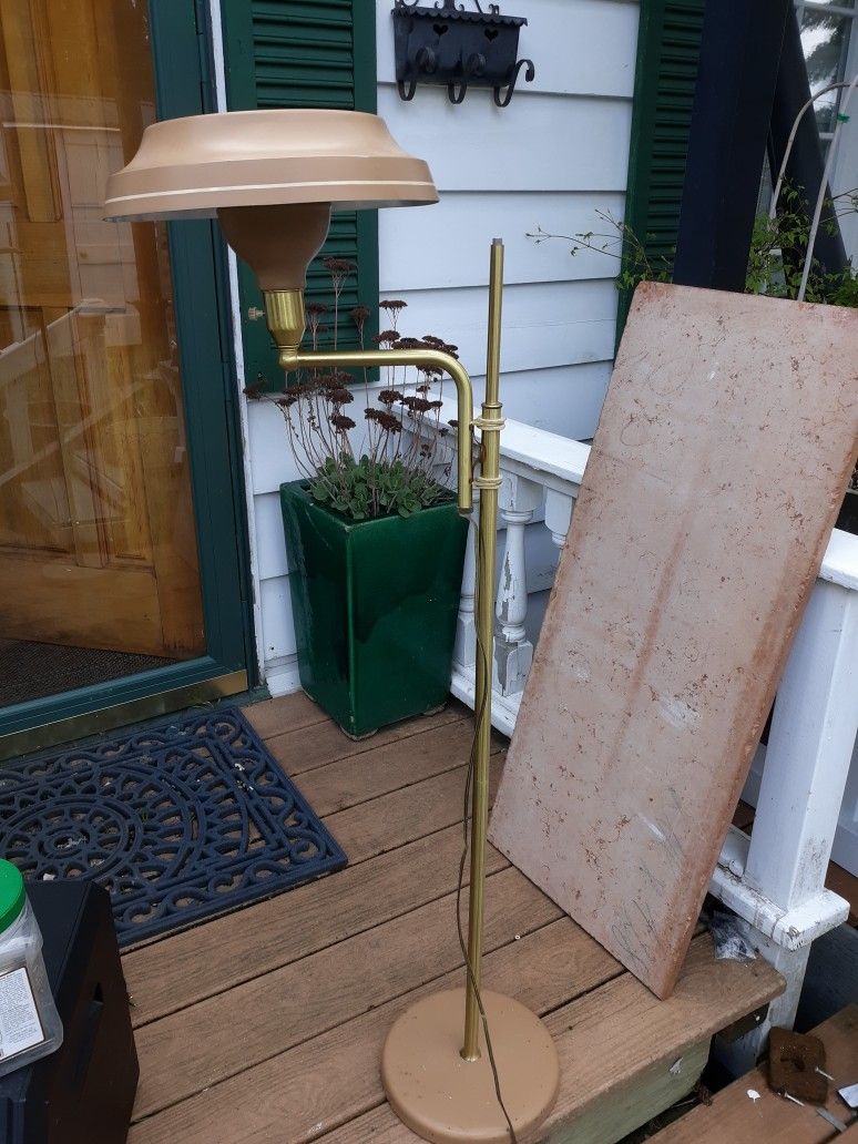 1950s Mid Century Modern Lamp Adjustable Height Flying Saucer Atomic Retro