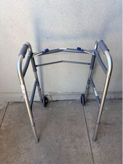 2 Button Aluminum Folding Walker