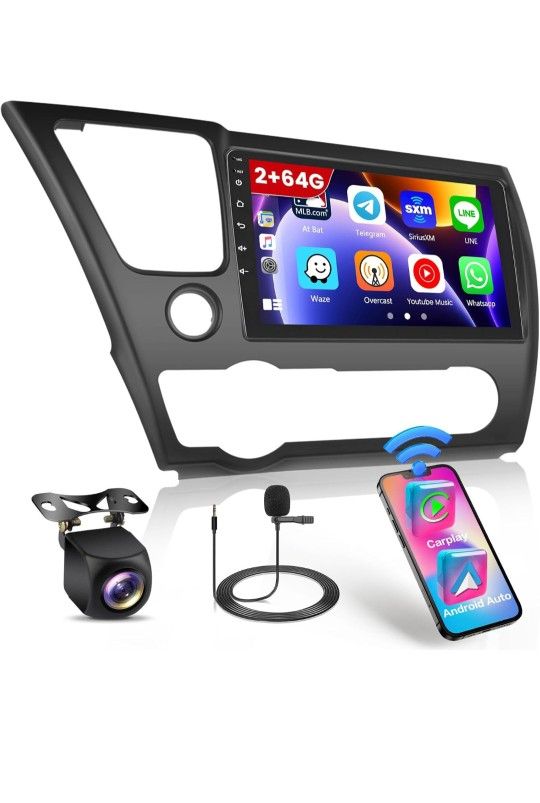 Roinvou: Apple And Android CarPlay Stereo For 2013 Honda Civic 9th Gen