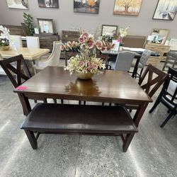6 PC DINING TABLE SET 