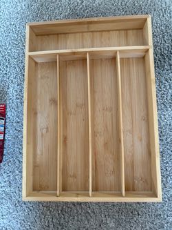 Bamboo silverware tray
