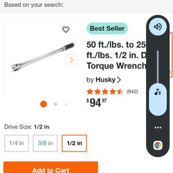 Husky 1/2 Torque Wrench 