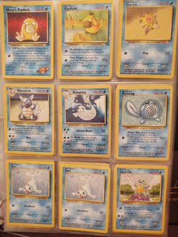 Pokemon cards (9) all water type