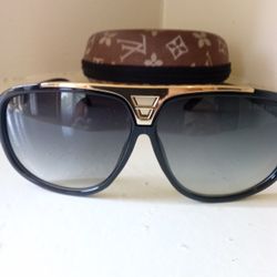 Louis Vuitton Gold Evidence Designer Sunglasses 
