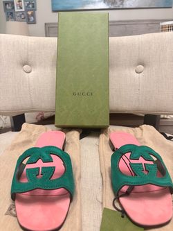 Gucci Interlocking G Slide Sandals size 10(40)
