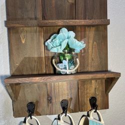 Rustic Coffee Mug Rack