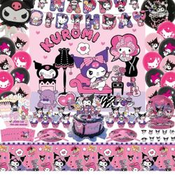 Kuromi Birthday party tablecloth only