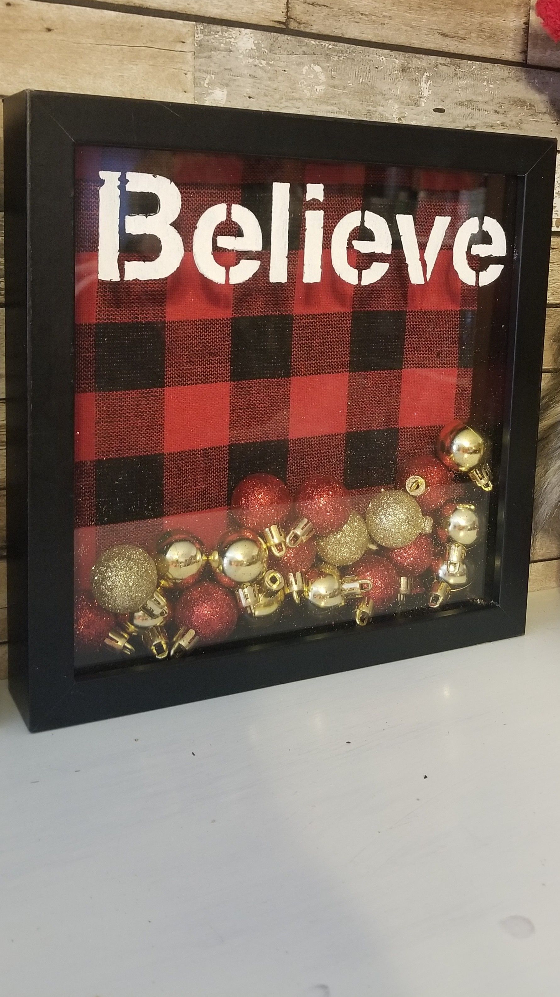 Believe shadow box