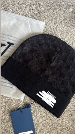 Black designer luxury beanie