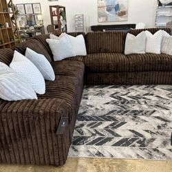 Brown Color Corduroy Fabric Modular Sectional Couch 🛋️ Color Options Fast Delivery Madness Sectional 👉 PLEASE ASK FOR JON GREEN WHEN YOU ARRIVE!