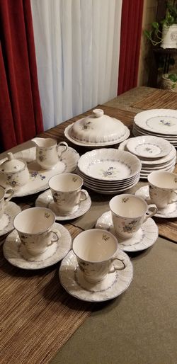 Vintage Blue peonies,dinnerware