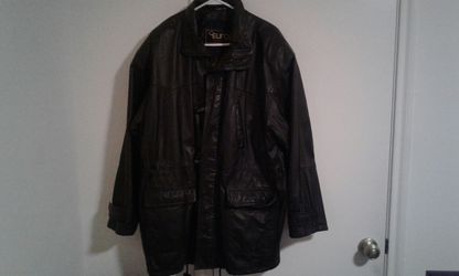 Black leather Euro Mond California jacket