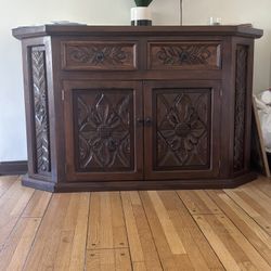 Beautiful carved buffet. 