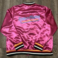 Stranger Things Rink O Mania Pink Satin Jacket Size XL
